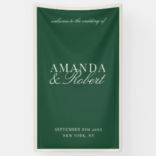 Elegant Green Classy Welcome Wedding Banner
