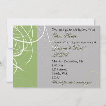 elegant green Corporate party Invitation