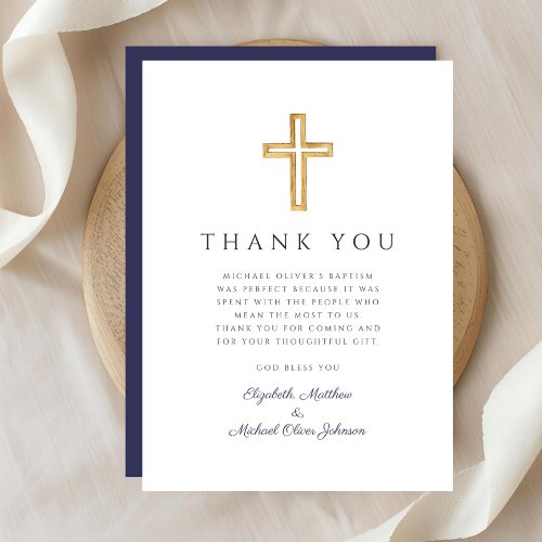 Elegant Green Cross Boy Baptism