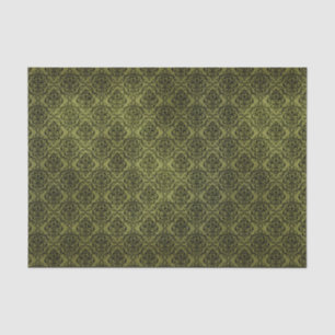 Elegant Green Damask Tissue Paper