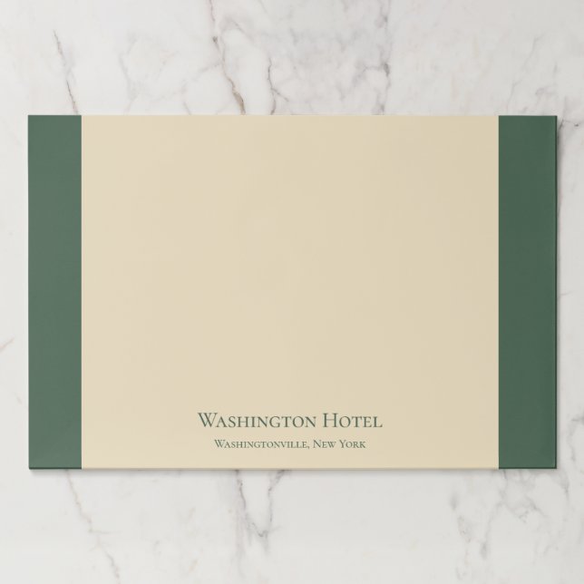 Elegant Green Desk Notepad Paper Pad (Front)