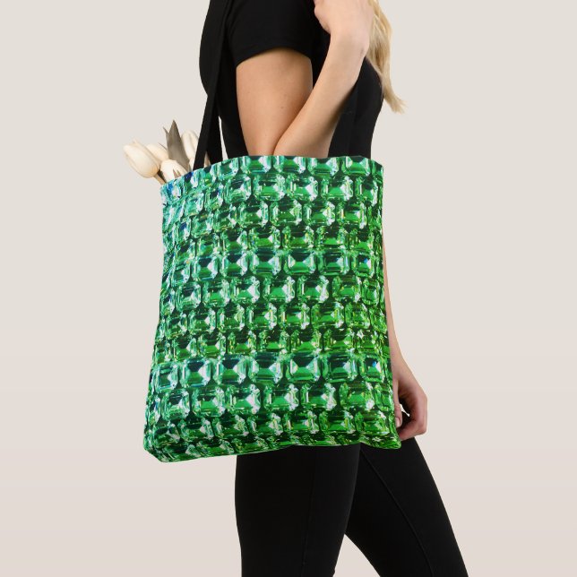 Elegant Green Diamonds green gemstone jewelry  Tote Bag (Close Up)