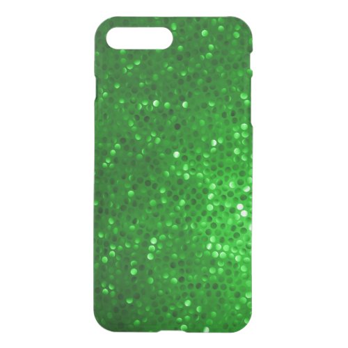 Elegant Green Faux Glitter  Sparkles iPhone 8 Plus7 Plus Case