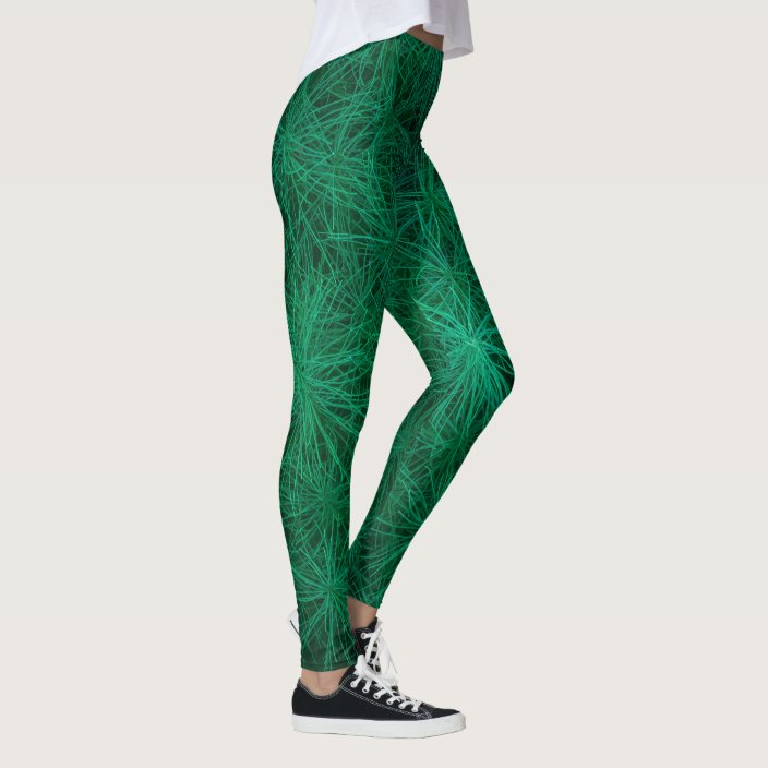 Elegant Green Fern Background | Leggings | Zazzle.com