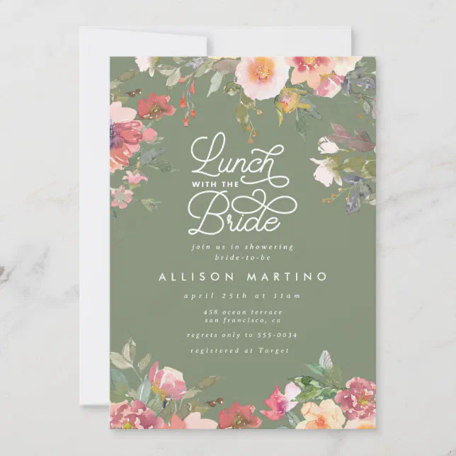 elegant-green-garden-floral-bridal-shower-lunch-invitation-zazzle