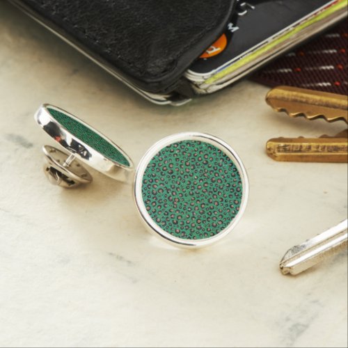 Elegant Green Glitter Black Gold Leopard Print  Lapel Pin