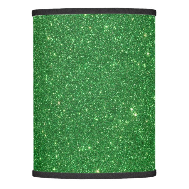 Elegant green glitter lamp shade (Front)