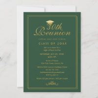 Elegant Green Gold 30th Class Reunion