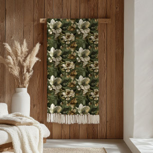 Elegant Green Gold Blanket Botanical Chic Accent
