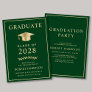 Elegant Green Gold College Graduation Party Invitation
