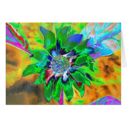 Elegant green gold floral sunflower (Front Horizontal)