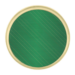 Elegant Green Gold Striped Gold Finish Lapel Pin