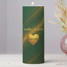 Elegant Green & Gold Wedding Date