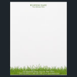 Elegant Green Grass Plain Business Letterhead<br><div class="desc">Elegant Green Grass Plain Business Letterhead.</div>