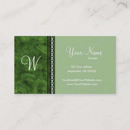 Elegant Green Grunge Business Cards