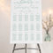 Elegant Green Hand Drawn Bow Wedding Seating Chart