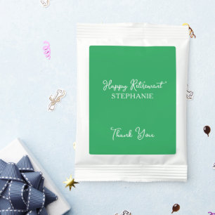 Elegant Green Happy Retirement Party Margarita Drink Mix