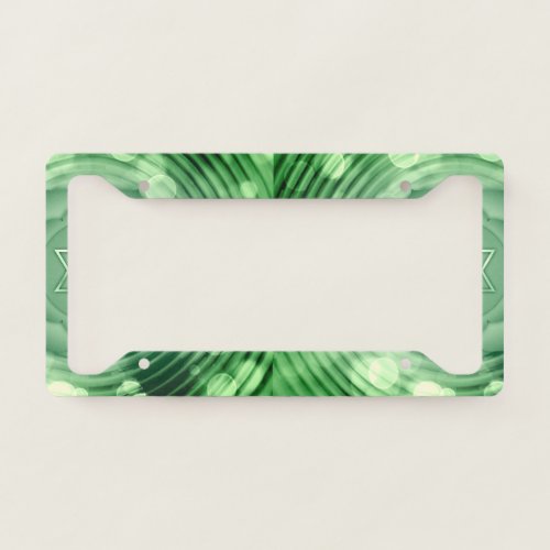 Elegant Green Heart Chakra Color Chi Zen Yoga License Plate Frame