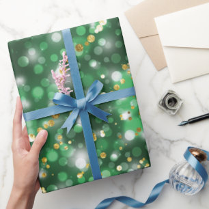 Elegant   Green holiday Snowflakes  Christmas   Wrapping Paper