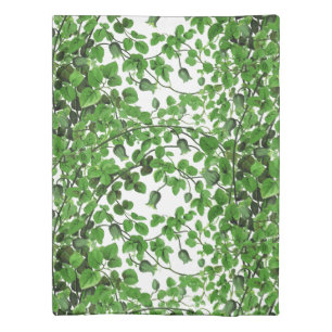 Elegant Green Ivy Vine Botanical Duvet Cover