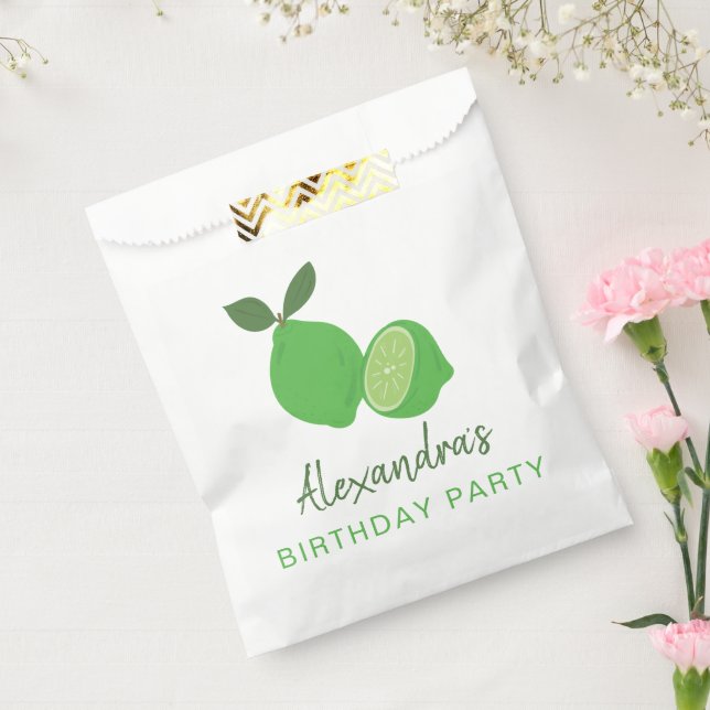 Elegant Green Lime Party Favor Bag (Sealed)