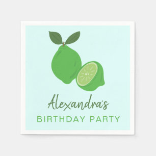 Elegant Green Lime Party Napkins