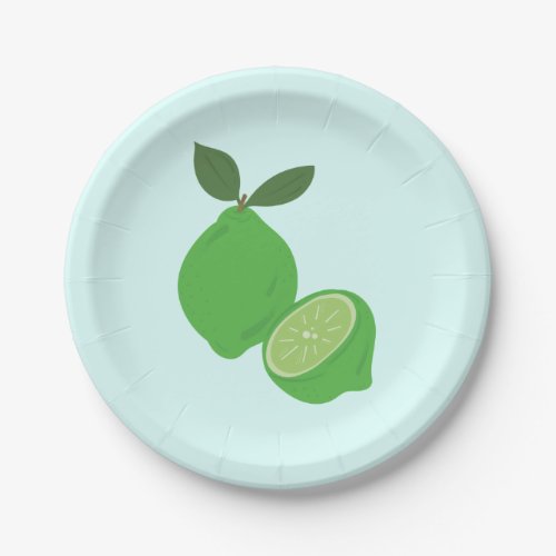 Elegant Green Lime Party Paper Plates