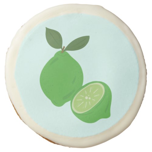 Elegant Green Lime Party Sugar Cookie