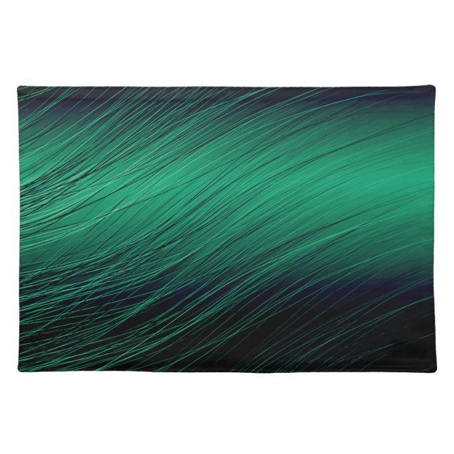 Elegant Green Luxury Design Modern Pattern Cloth Placemat (Front)