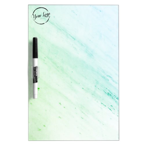 Elegant green marble custom logo dry erase board