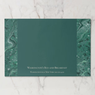 Elegant Green Marble Desk Notepad Paper Pad