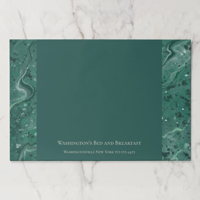 Elegant Green Marble Desk Notepad Paper Pad (Front)