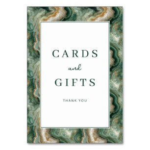 Elegant Green Marbled Gratitude Card