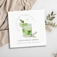 Elegant Green Margarita Cocktail Bridal Shower