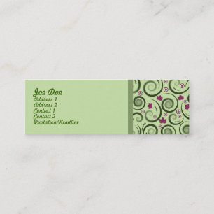 Elegant Green Mini Business Card