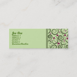 Elegant Green Mini Business Card
