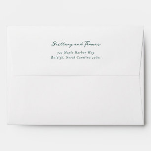 Elegant Green Minimalist Calligraphy Envelope