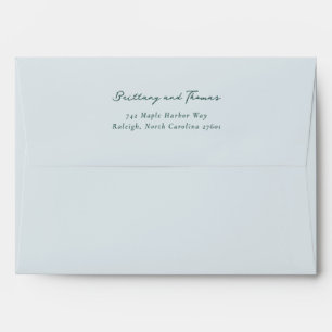 Elegant Green Minimalist Calligraphy Envelope