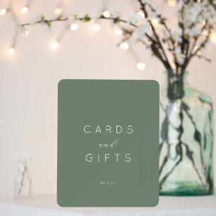 Elegant Green Minimalist Thank You Card Foam Board