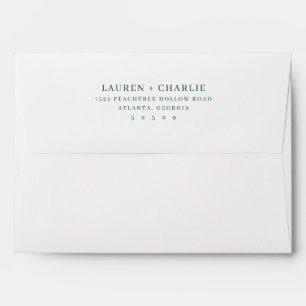 Elegant Green Minimalist Typographic Envelope