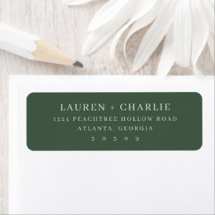 Elegant Green Minimalist Typographic Label