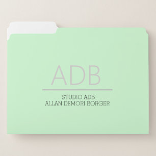 Elegant Green Mint File Folders