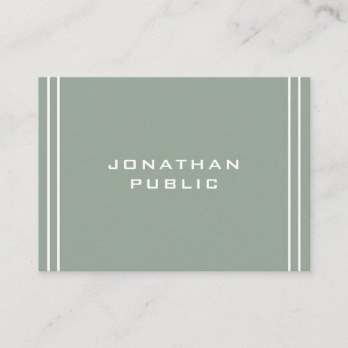 Elegant Green Modern Simple Template Professional Business Card