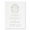 Elegant Green Monogram Crest Wedding Welcome