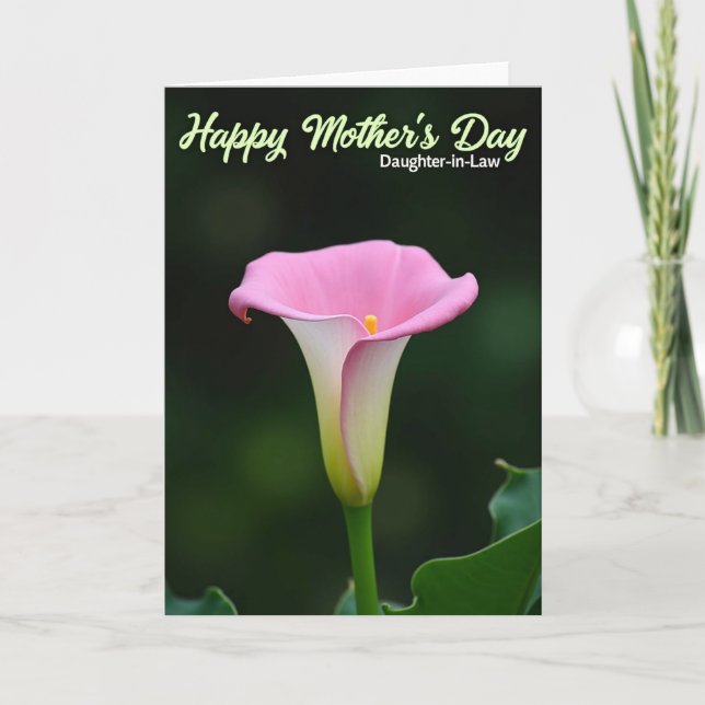 Elegant Green Mother Card Design (Front)