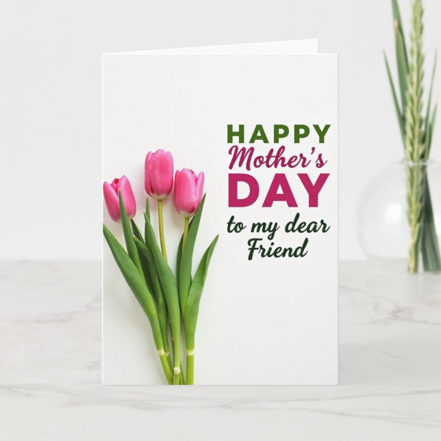 Elegant Green Mothers Day Card (Front)
