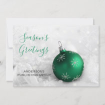 Elegant Green Ornament Festive Company Holiday