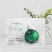 Elegant Green Ornament Festive Company Holiday (Standing Front)
