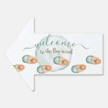 ELEGANT GREEN & PINK WATERCOLOR GENDER REVEAL 
