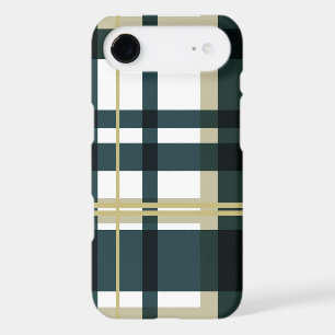 Elegant Green Plaid Pattern Modern Tartan Design iPhone 17 Air Case